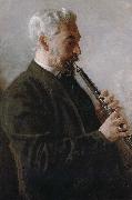 Thomas Eakins The Oboe player oil painting